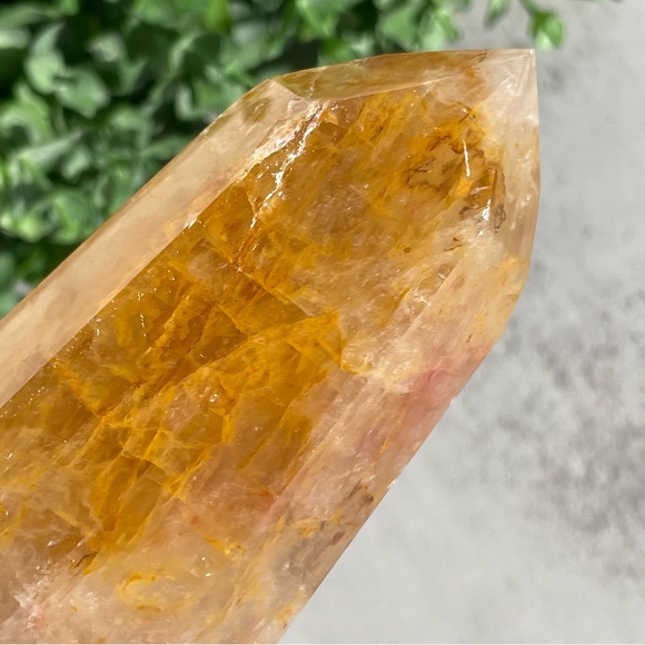 Golden Healer Tower | Yellow Hematoid Quartz Golden Healer Quartz Tower - Picture 10 of 17